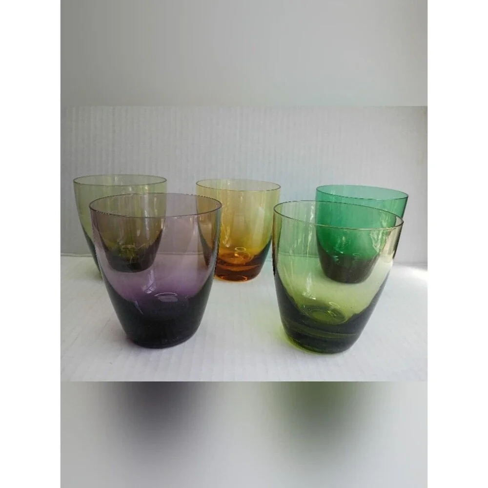 Max Verboeket Lemonade Glasses Set Of 5 Multi-colored 8 Oz Set Of 5 Carnaval